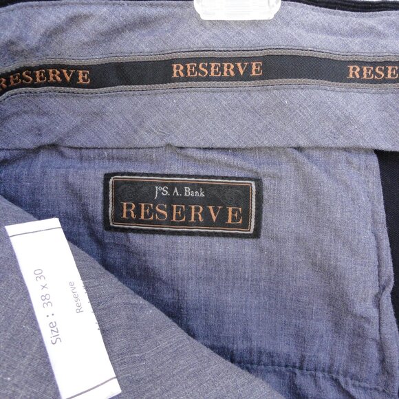 Jos A Bank Reserve Chino Straight Corduroy Black Pants Pockets Mens Size 38 x 30 - Picture 4 of 10